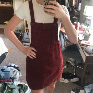 Velvet courdoroy jumper dress